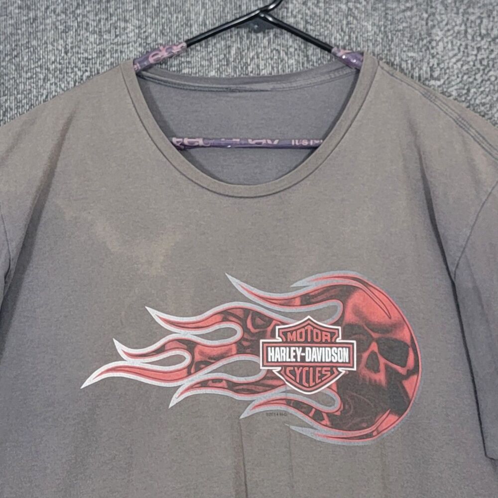 Harley Davidson Motorcycles Tampa Florida FL T-Shirt Mens 2XL Skull Distressed